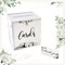 White Wedding Card Box with Lock Eucalyptus DIY Envelope Money Box for Birthday Party Baby Shower Wedding Decor for Reception